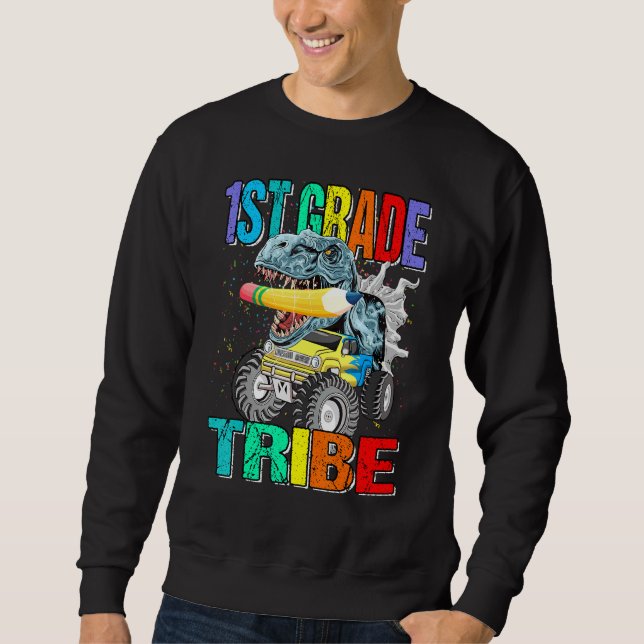 Sudadera 1.ᵉʳ Monstruo de la tribu Dinosaurio (Anverso)