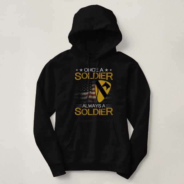 Sudadera 1.ᵉʳ Veterano de la División de Caballería, siempr (Diseño del anverso)