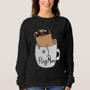 Sudadera 1 Camiseta Clásica Pug Mom 692