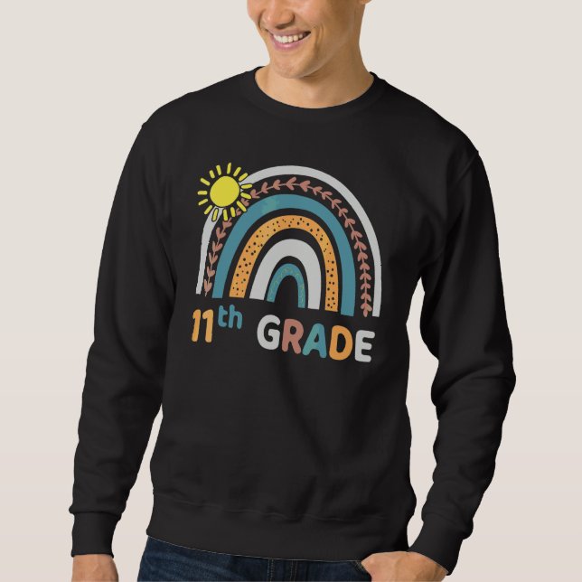 Sudadera 1 de undécimo grado Cute Rainbow De vuelta a la es (Anverso)