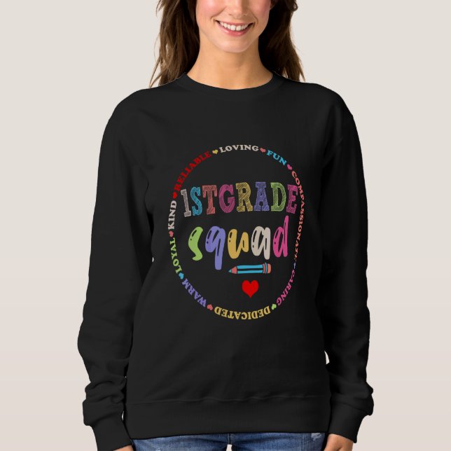 Sudadera 1 Escuadrón de Grado Caliente Fiable Cargo Caro Ca (Anverso)