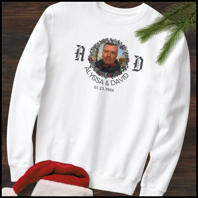 Sudadera 1 Foto Monograma Esposo y Nombre de la Esposa Pare (Subido por el creador)