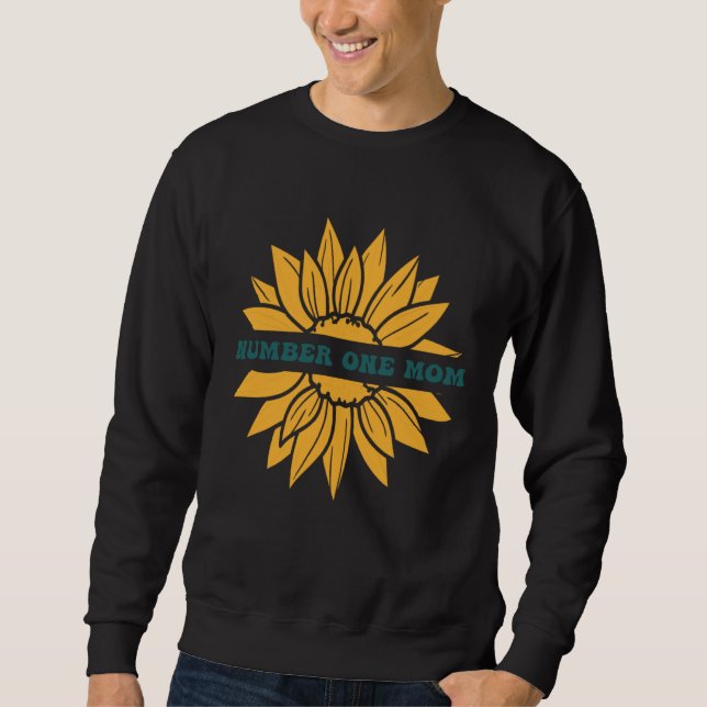 Sudadera 1 Mom Best Ever Sunflower Worlds Best Mom Cute Mot (Anverso)