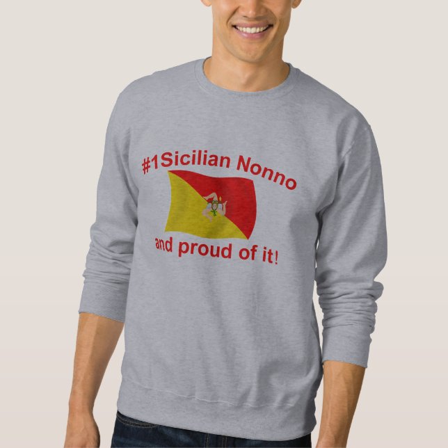 Sudadera #1 orgulloso Nonno siciliano (Anverso)