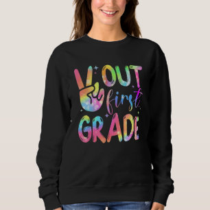 Sudadera 1er Grado de Primaria Paz Fuera Tie Dye Feliz Últi