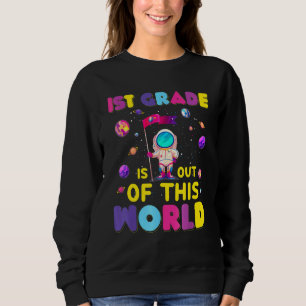 Sudadera 1er grado es de otro mundo astronauta lindo espald
