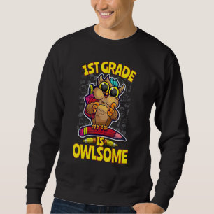 Sudadera 1er grado es genial volver al colegio búho maestro