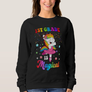 Sudadera 1er grado es un unicornio mágico bailarín de vuelt