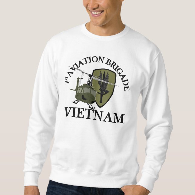 Sudadera 1r Veterinario Huey de Vietnam de los BDE de los (Anverso)