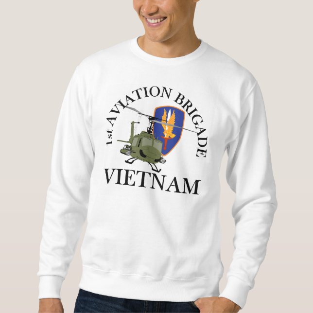 Sudadera 1r Veterinario Huey de Vietnam de los Bde de los (Anverso)
