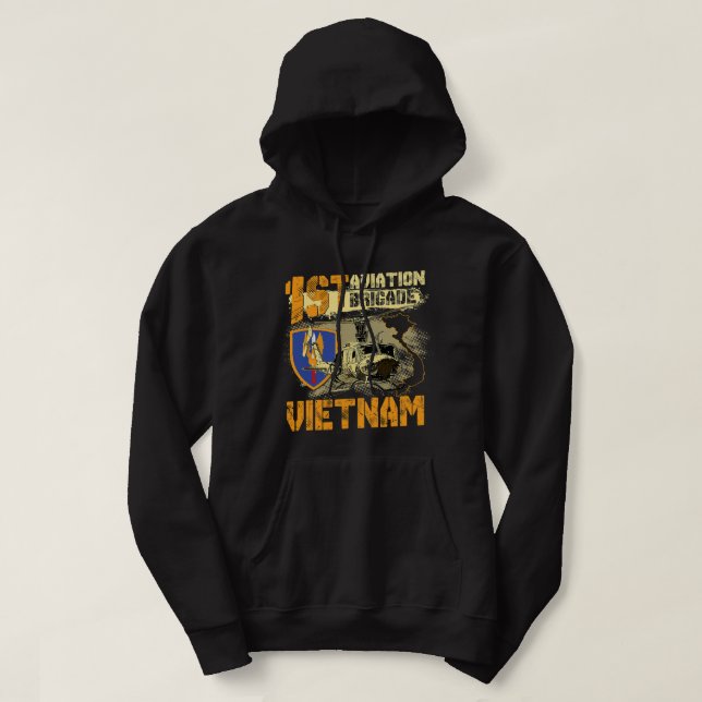 Sudadera 1st aviation brigade Vietnam Veteran Pilot Door Gu (Diseño del anverso)