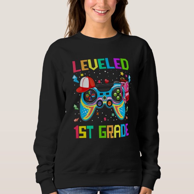 Sudadera 1st Grade Gamer First Day Of First Grade Boys Back (Anverso)