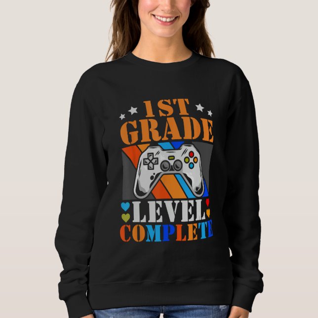 Sudadera 1st Grade Graduation 2023 Video Gamer First Grade  (Anverso)