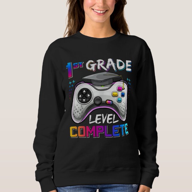 Sudadera 1st Grade Level Complete Happy Last Day Of School  (Anverso)