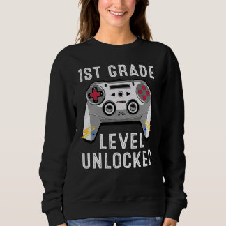 Sudadera 1st Grade Level Unlocked Gamer First Day Of School