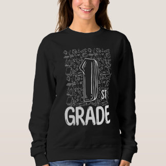 Sudadera 1st Grade Typography Team First Grade Back To Scho