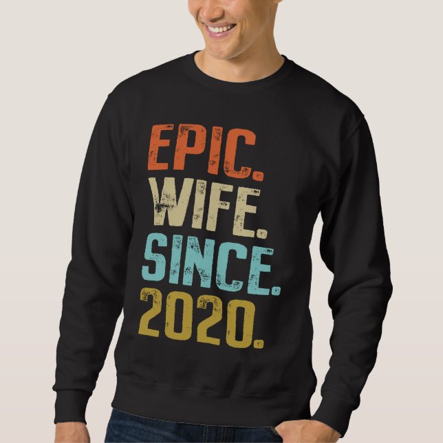 Sudadera 1st Wedding Anniversary For Her Best Epic Wife Sin (Anverso)
