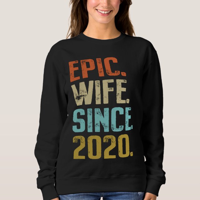 Sudadera 1st Wedding Anniversary For Her Best Epic Wife Sin (Anverso)