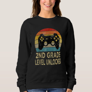 Sudadera 2º Grado Grado Desbloqueado Video Gamer De Vuelta 
