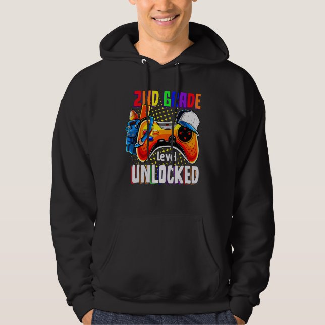 Sudadera 2º Grado Grado Desbloqueado Video Gamer De Vuelta  (Anverso)