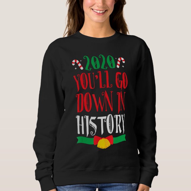 Sudadera 2020 Navidades graciosos de historia Pajama para f (Anverso)