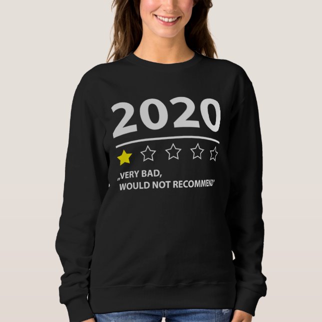 Sudadera 2020  rating would not recommend (Anverso)