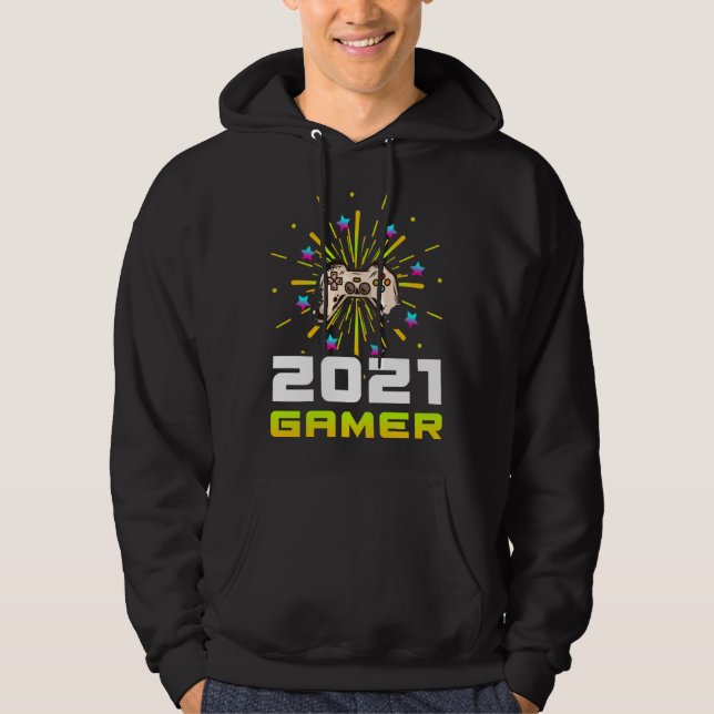 Sudadera 2021 Gamer Play Computer Video Games 2021 Firework (Anverso)