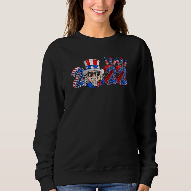 Sudadera 2022 Tío Sam: Fuegos artificiales de la bandera es (Anverso)