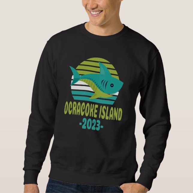 Sudadera 2023 Ocracoke Island North Carolina Shark (Anverso)