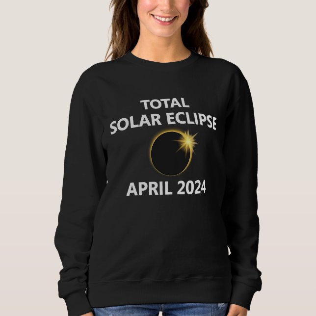 Sudadera 2024 April Solar Eclipse New Hampshire Maine Conne (Anverso)