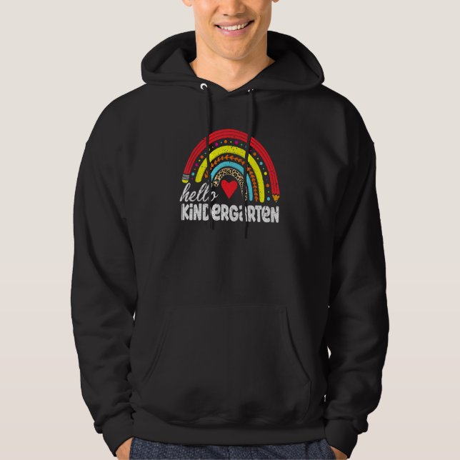 Sudadera 2024 Back To School Hello Kindergarten Teacher Rai (Anverso)