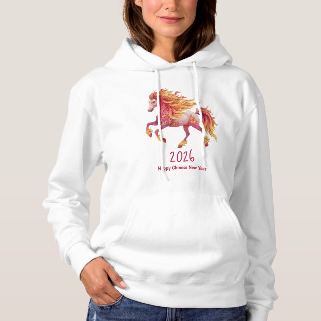 Sudadera 2026 Caballo Fierro – Feliz Año Nuevo Chino (Anverso)