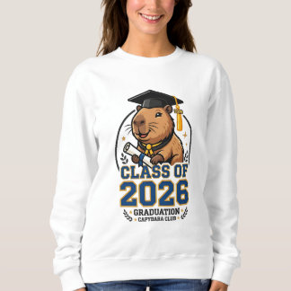 Sudadera 2026 graduation design featuring a capybara 