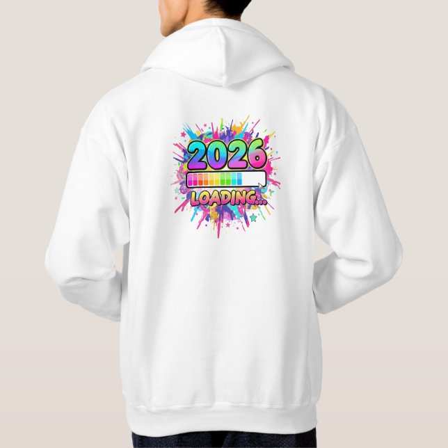 Sudadera 2026 Loading Progress Bar Sticker (Reverso)