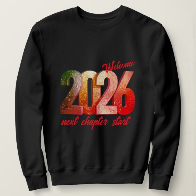 SUDADERA 2026 NEW YEAR WOMENS BASIC SWEATSHIRT (Anverso del diseño)