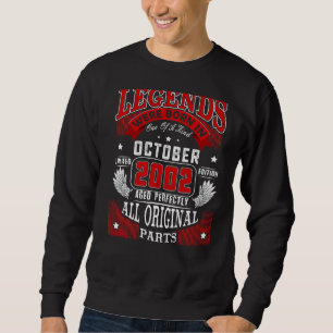 Sudadera 20.ª Leyenda De Cumpleaños Nacida En Octubre De 20