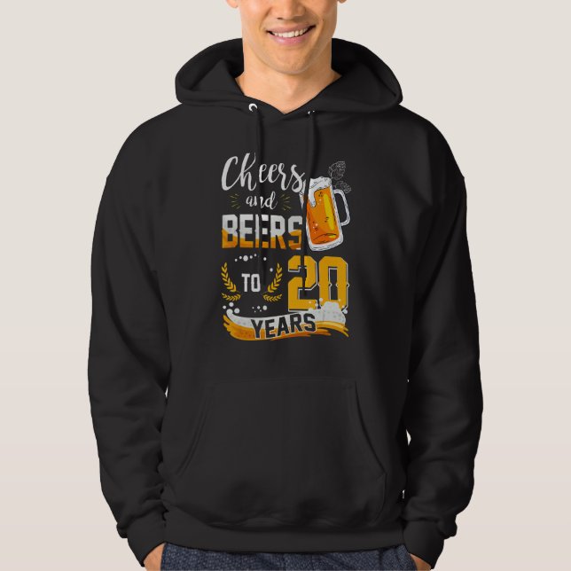 Sudadera 20 Alegres Y Cervezas A 20 Años Nacidos (Anverso)