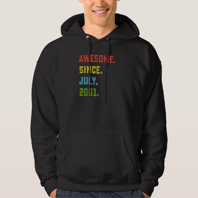 Sudadera 21° cumpleaños increíble desde julio de 2001 (Anverso)