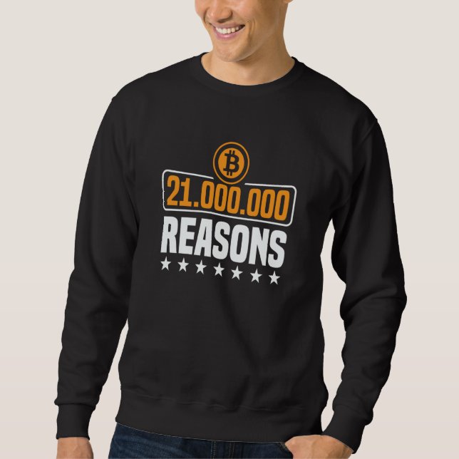 Sudadera 21 million reasons to choose BTC bitcoin (Anverso)