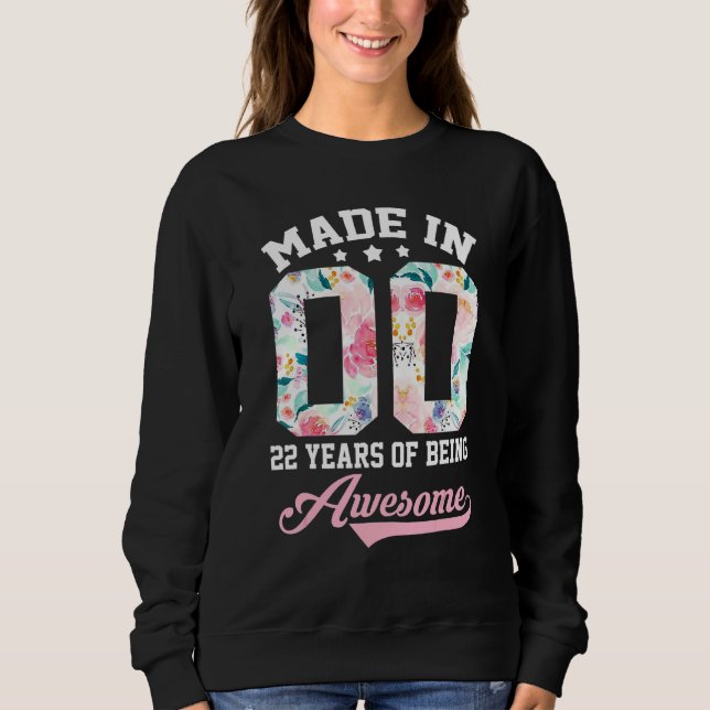 Sudadera 22.º Chica De Cumpleaños Para Chicas Adolescentes  (Anverso)