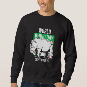 Sudadera 22 de septiembre Día Mundial del Rinoceronte