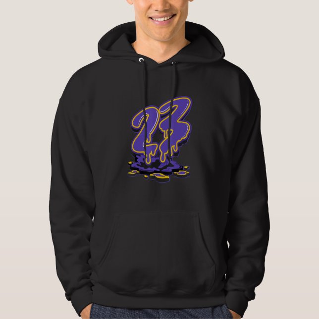 Sudadera 23 Drip Black Field Purple 12s Matching (Anverso)