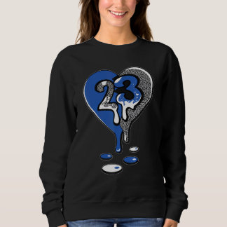 Sudadera 23 Drip Heart Blue Cement 3s Unisex Matching