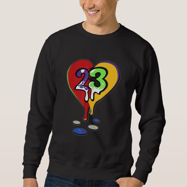 Sudadera 23 Drip Heart What The 5s Matching (Anverso)