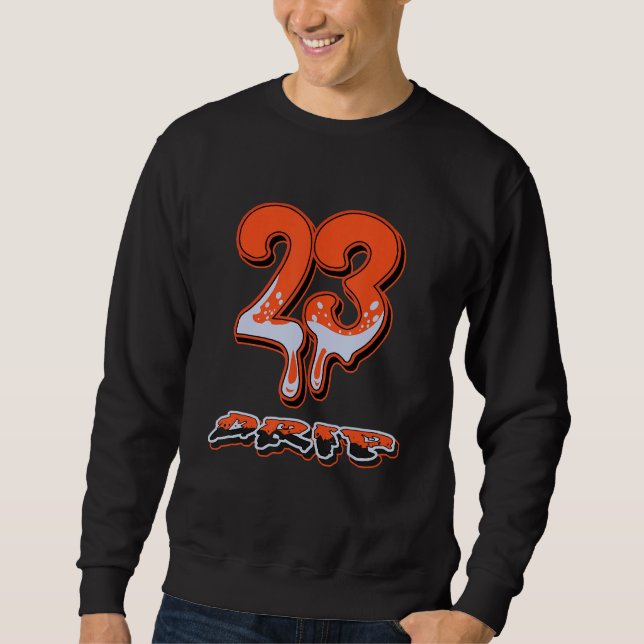 Sudadera 23 Dripping Retro Brilliant Orange 12s Matching (Anverso)