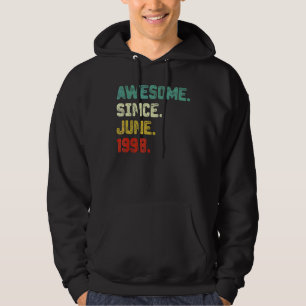 Sudadera 24° cumpleaños increíble desde junio de 1998 24 añ