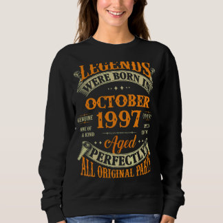 Sudadera 25ª Leyenda De Cumpleaños Nacida En Octubre De 199