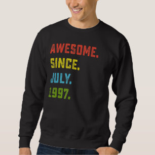 Sudadera 25º cumpleaños increíble desde julio de 1997
