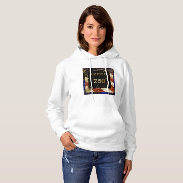 Sudadera ¡250º Cumpleaños Feliz América! (Anverso completo)