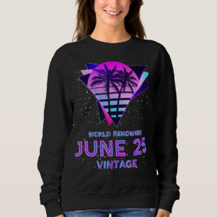 Sudadera 25 de junio Vaporware vintage Palm Tree 80s A